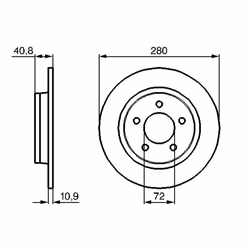Disque de frein BOSCH 0 986 479 C79 arrière, plein, 1 pièce - Vue supplémentaire 7
