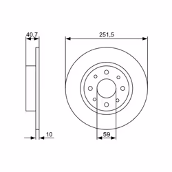 Disque de frein BOSCH 0 986 479 C83 arrière, plein, 1 pièce - Vue supplémentaire 7