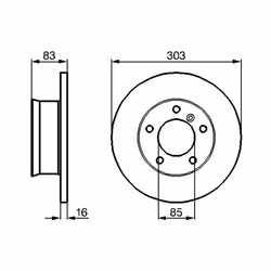 Disque de frein BOSCH 0 986 479 C84 avant, plein, 1 pièce - Vue supplémentaire 7