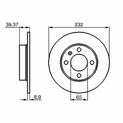 Disque de frein BOSCH 0 986 479 C67 arrière, plein, 1 pièce - Vue supplémentaire 7