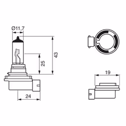 Ampoule halogène BOSCH H11 Trucklight 24V, 70W, 1 pièce - Vue supplémentaire 7