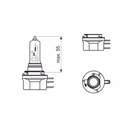 Ampoule halogène BOSCH H15 Pure Light 12V, 55/15W, 1 pièce - Vue supplémentaire 7