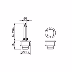 Ampoule xénon BOSCH D4S 35W, 1 pièce - Vue supplémentaire 6
