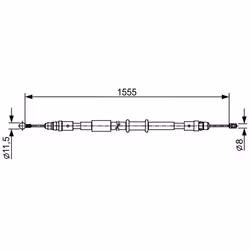 Câble de frein à main BOSCH 1 987 482 552