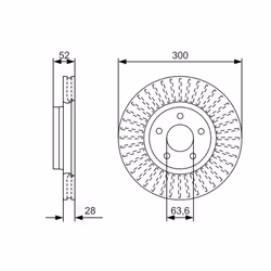 Disque de frein BOSCH 0 986 479 D38 avant, ventilé, à haute teneur en carbone, 1 pièce - Vue supplémentaire 7