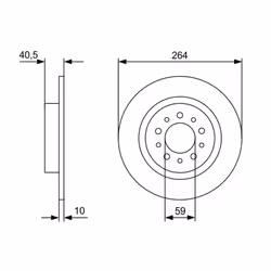 Disque de frein BOSCH 0 986 479 C98 arrière, plein, 1 pièce - Vue supplémentaire 5