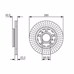 Disque de frein BOSCH 0 986 479 C89 arrière, ventilé, à haute teneur en carbone, 1 pièce - Vue supplémentaire 7