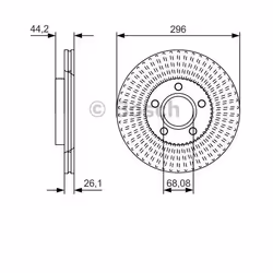 Disque de frein; BOSCH; 296 26 5 114,3 ventilé, ventilé de l'intérieur huilé à haute teneur en carbone; pour NISSAN; BD2436, ...