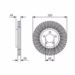Disque de frein BOSCH 0 986 479 D19 avant, ventilé, à haute teneur en carbone, 1 pièce - Vue supplémentaire 5