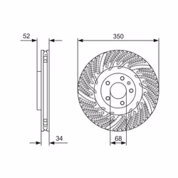 Disque de frein BOSCH 0 986 479 D26 avant, ventilé, à haute teneur en carbone, 1 pièce - Vue supplémentaire 7
