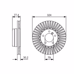 Disque de frein BOSCH 0 986 479 D39 avant, ventilé, à haute teneur en carbone, 1 pièce - Vue supplémentaire 7