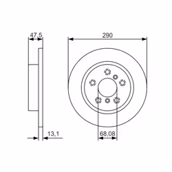 Disque de frein BOSCH 0 986 479 D17 arrière, plein, à haute teneur en carbone, 1 pièce - Vue supplémentaire 5