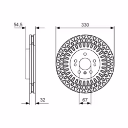 Disque de frein BOSCH 0 986 479 D08 avant, ventilé, à haute teneur en carbone, 1 pièce - Vue supplémentaire 7
