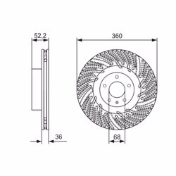 Disque de frein BOSCH 0 986 479 D29 avant, ventilé, à haute teneur en carbone, 1 pièce - Vue supplémentaire 7