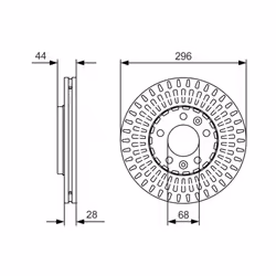 Disque de frein BOSCH 0 986 479 D30 avant, ventilé, à haute teneur en carbone, 1 pièce - Vue supplémentaire 7