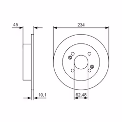 Disque de frein BOSCH 0 986 479 D02 arrière, plein, 1 pièce - Vue supplémentaire 7