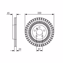 Disque de frein BOSCH 0 986 479 C94 avant, ventilé, à haute teneur en carbone, 1 pièce - Vue supplémentaire 7