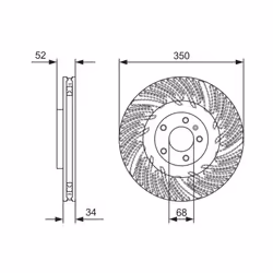 Disque de frein BOSCH 0 986 479 D28 avant, ventilé, à haute teneur en carbone, 1 pièce - Vue supplémentaire 7