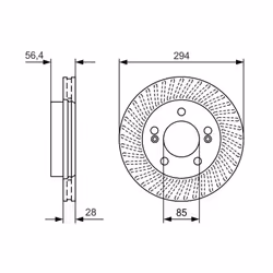 Disque de frein BOSCH 0 986 479 D32 avant, ventilé, 1 pièce - Vue supplémentaire 7