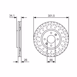 Disque de frein BOSCH 0 986 479 D36 avant, ventilé, 1 pièce - Vue supplémentaire 7