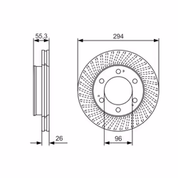Disque de frein BOSCH 0 986 479 D33 avant, ventilé, 1 pièce - Vue supplémentaire 7