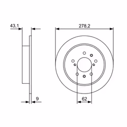 Disque de frein BOSCH 0 986 479 D34 arrière, ventilé, plein, 1 pièce - Vue supplémentaire 7