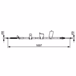 Câble de frein à main BOSCH 1 987 482 627