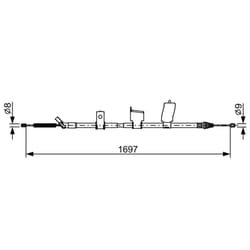 Câble de frein à main BOSCH 1 987 482 627