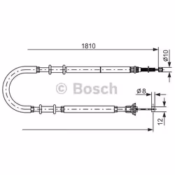 Câble De Frein; BOSCH; 1784; pour FIAT; BC2587, 46766308, 46835328