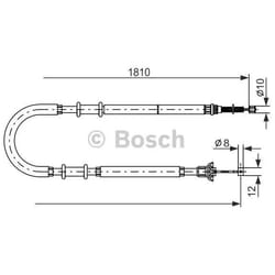 BOSCH 1 987 482 587 Câble De Frein 1784 FIAT: Doblo I Cargo, Doblo I Break