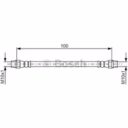 Flexible De Frein; BOSCH; 100; pour BMW; 34321162612, BH1668