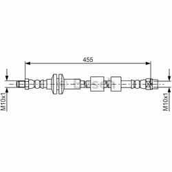 Flexible De Frein; BOSCH; 455; pour BMW; 34306762819, 34306767458, BH1667