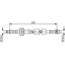 BOSCH 1 987 481 783 Flexible De Frein 455 BMW: 3 Berline, 1 5 portes
