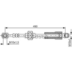 BOSCH 1 987 481 809 Flexible De Frein 490 OPEL: Insignia A 3/5 portes, Insignia A Sports Tourer