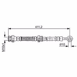 Flexible De Frein; BOSCH; 400; pour HYUNDAI; BH1758, 587370X300