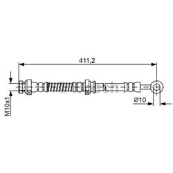 BOSCH 1 987 481 874 Flexible De Frein 400 HYUNDAI: i10 I