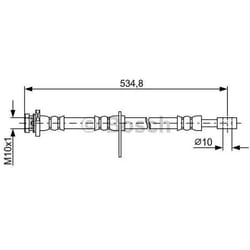BOSCH 1 987 481 851 Flexible De Frein 525 SUZUKI: Grand Vitara 2 SUV