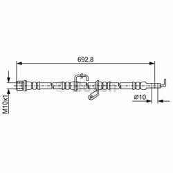 Flexible De Frein; BOSCH; 680; pour TOYOTA; BH1805, 9094702E26, 9094702F49
