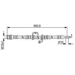 BOSCH 1 987 481 921 Flexible De Frein 680