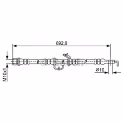 Flexible De Frein; BOSCH; 680; pour TOYOTA; BH1806, 9094702E27, 9094702F50