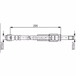 Flexible De Frein; BOSCH; 295; pour MERCEDES-BENZ; BH1630, 1724280035, A1724280035