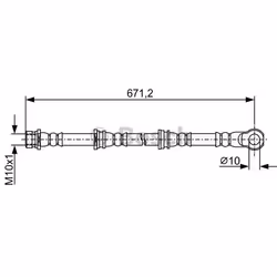 Flexible De Frein; BOSCH; 660; pour MITSUBISHI; BH1849, MR407225