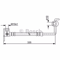 Flexible De Frein; BOSCH; 335 10; pour MAZDA; BH1854, NA0143980, NA7543980, NA7543980A