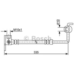 BOSCH 1 987 481 970 Flexible De Frein 335 10 MAZDA: MX-5 2, MX-5 I