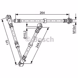 Flexible De Frein; BOSCH; 244,5; pour NISSAN; BH1720, 46211AV00A, 46211AV720