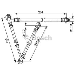 BOSCH 1 987 481 836 Flexible De Frein 244,5 NISSAN: Primera Break, Primera Berline, Primera 5 portes