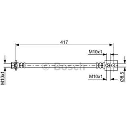 BOSCH 1 987 481 834 Flexible De Frein 417 NISSAN: Patrol GR 5 SUV