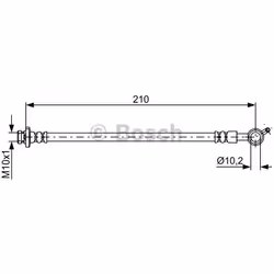 Flexible De Frein; BOSCH; 210; pour NISSAN; BH1714, 462101FE0E, 46210EM01E