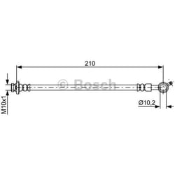 BOSCH 1 987 481 830 Flexible De Frein 210 NISSAN: Cube