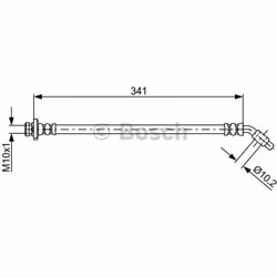 Flexible De Frein; BOSCH; 341; pour NISSAN; BH1710, 46210EB03A, 46210EB30B